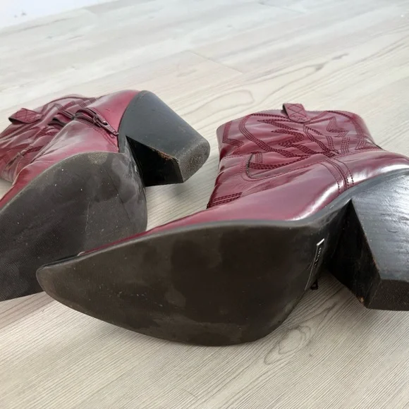 Gianni Bini Red Cowboy Boots - Picture 6 of 6